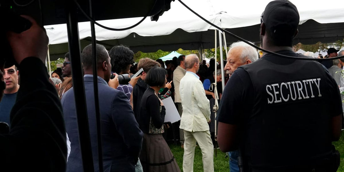 Security officer at an event