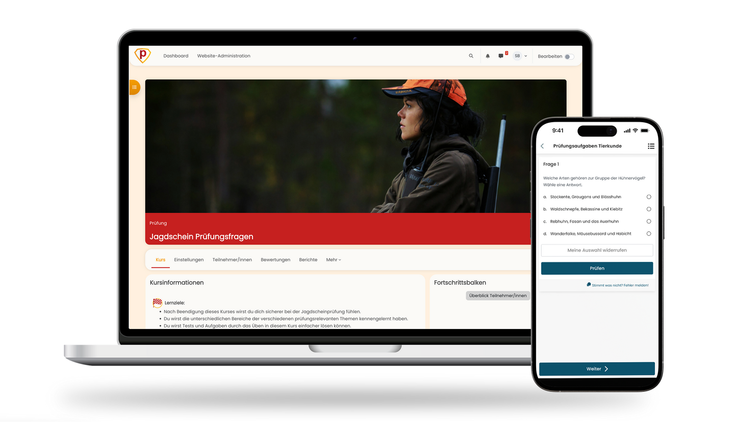 Jagdschein Prüfungsfragen 2026 Online Testtrainer