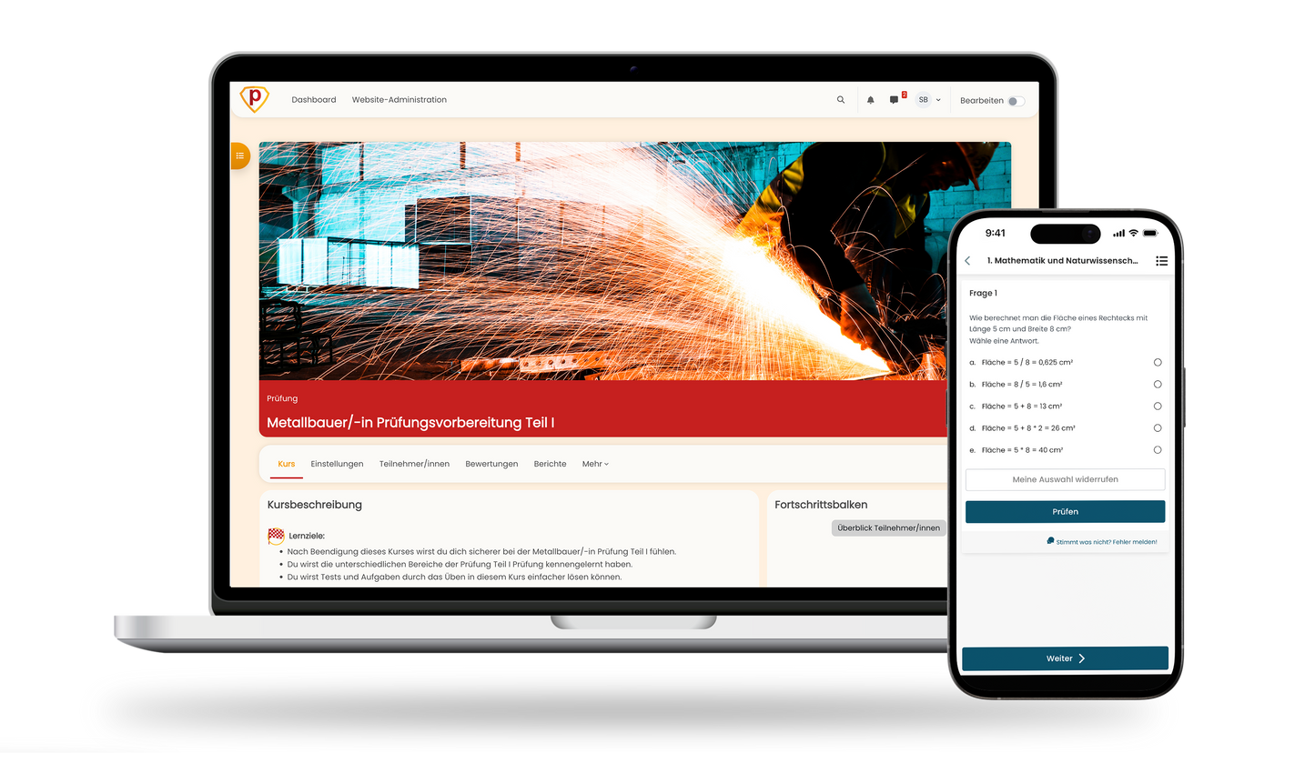 Metallbauer Prüfung 2026 Online Testtrainer