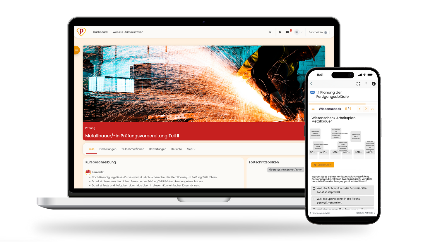 Metallbauer Prüfung 2026 Online Testtrainer