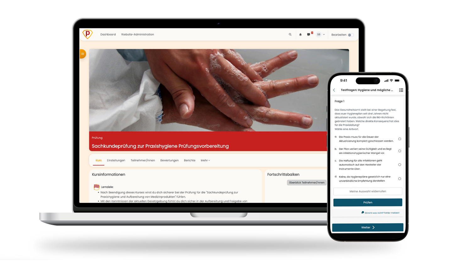Sachkundeprüfung zur Praxishygiene Prüfungsvorbereitung 2026 Online Testtrainer
