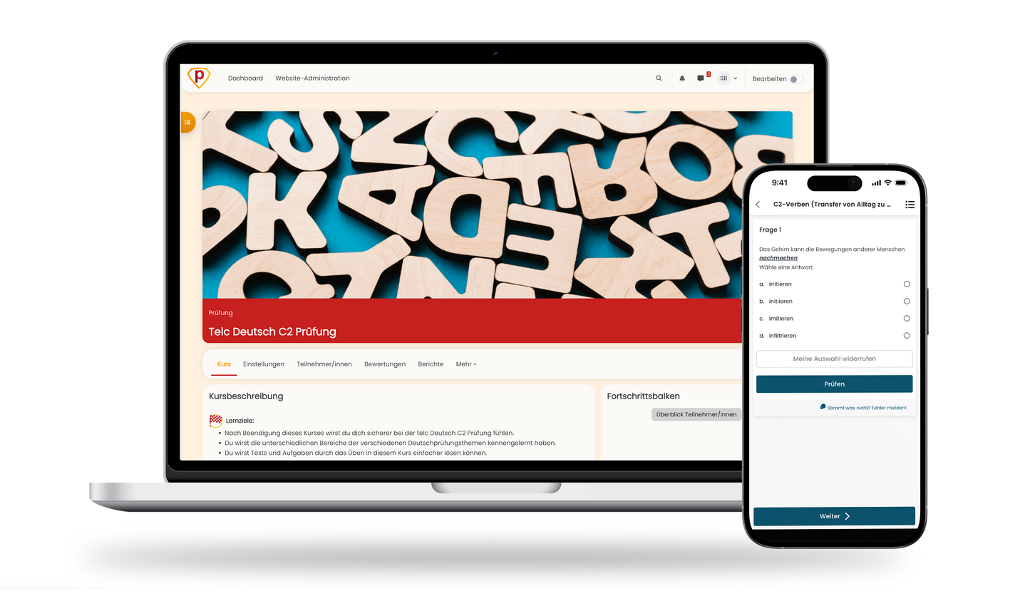 Telc Deutsch C2 Prüfung 2026 Online Testtrainer