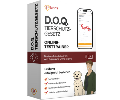 D.O.Q. Tierschutzgesetz Prüfung 2026 Online Testtrainer