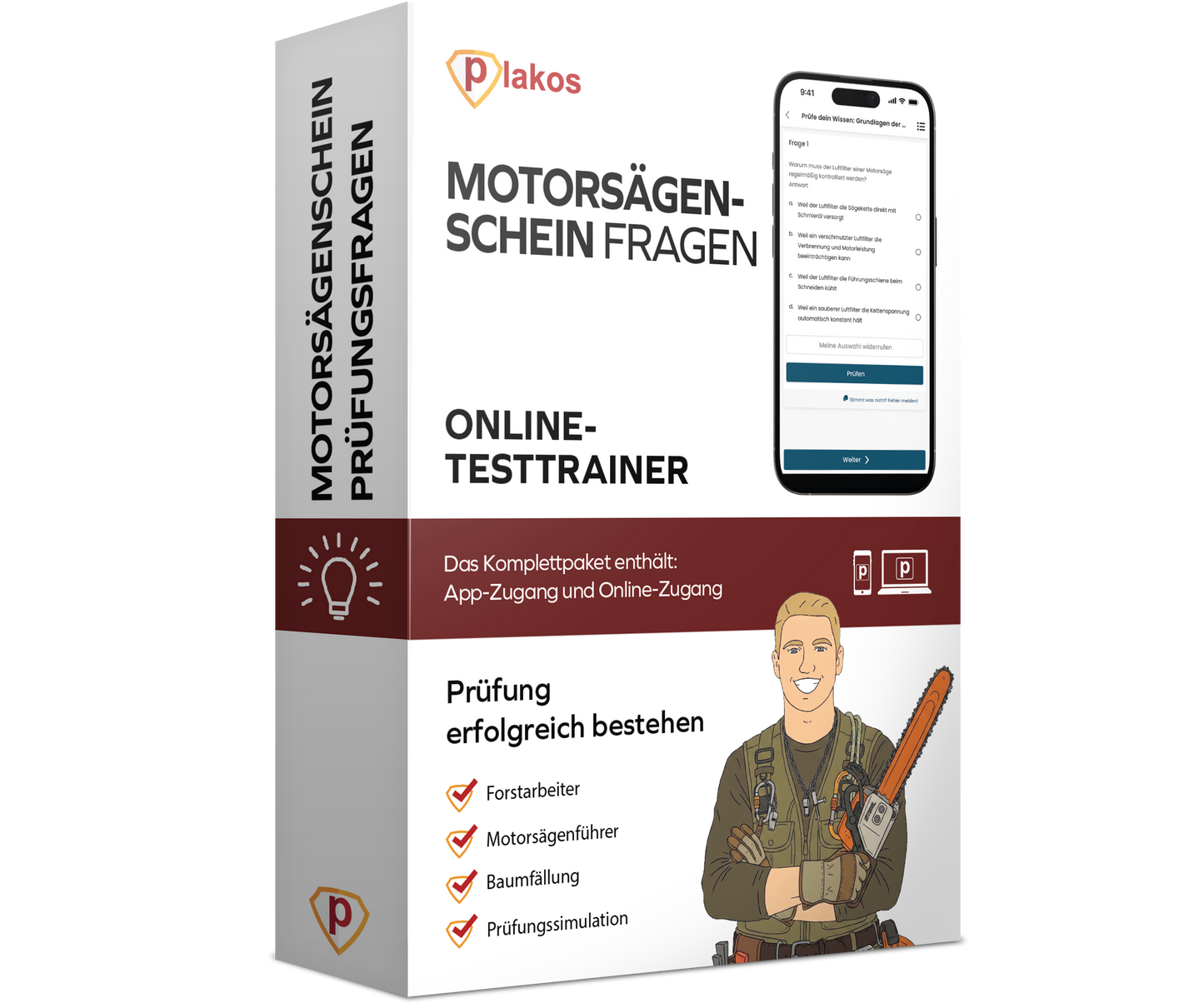 Motorsägenschein Prüfungsfragen 2026 Online Testtrainer