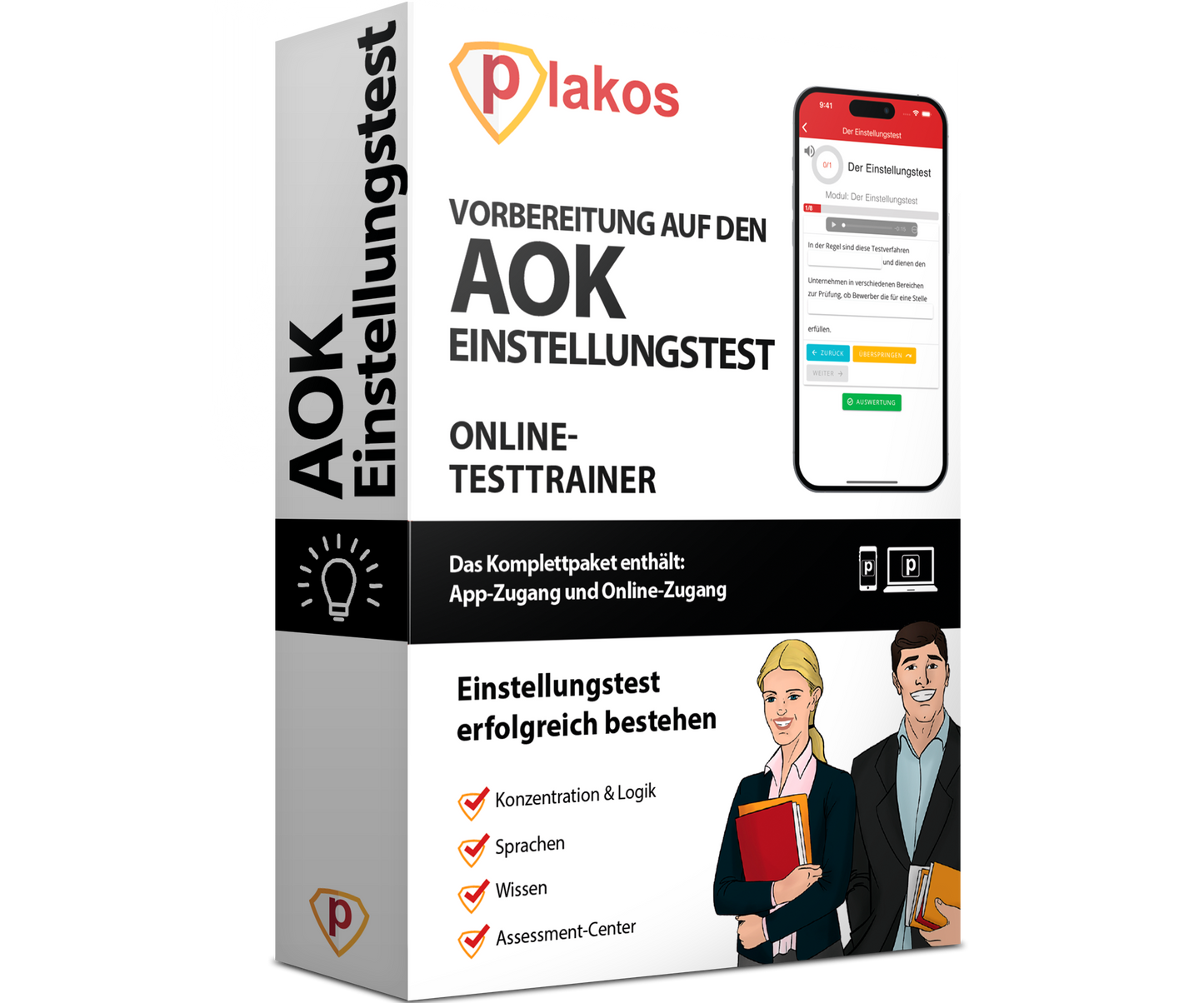 Vorbereitung für den AOK Einstellungstest 2026 Online Testtrainer