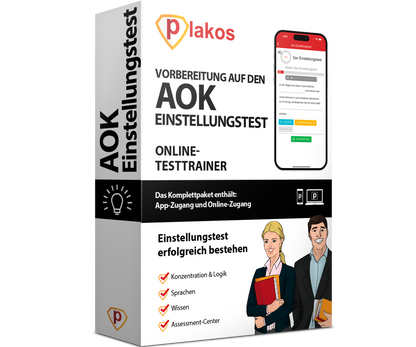 Vorbereitung für den AOK Einstellungstest 2026 Online Testtrainer