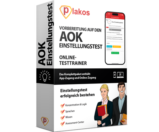 Vorbereitung für den AOK Einstellungstest 2026 Online Testtrainer