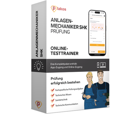 Anlagenmechaniker SHK Prüfung (Sanitär- Heizungs- und Klimatechnik) 2026 Online Testtrainer