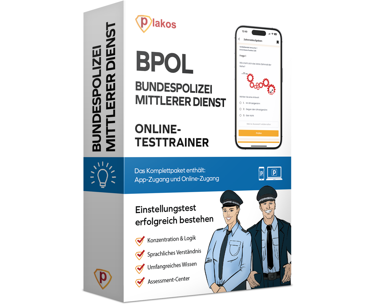 Bundespolizei mittlerer Dienst Einstellungstest 2026 Online Testtrainer