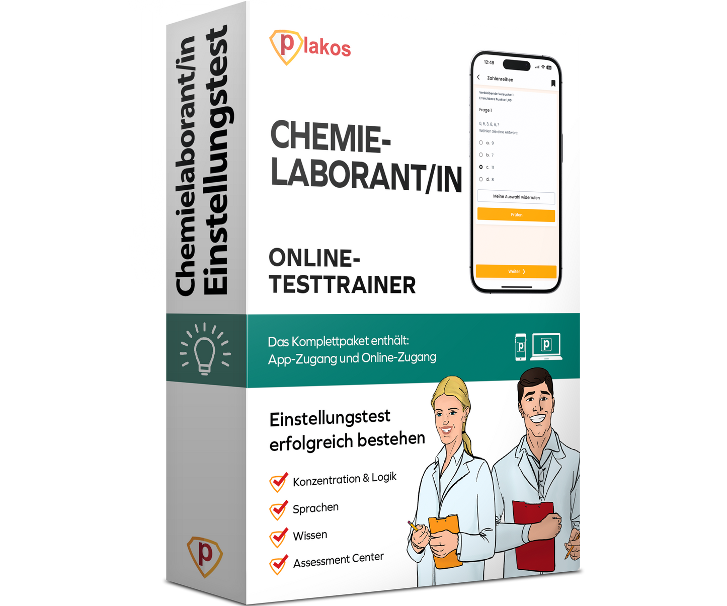 Einstellungstest Chemielaborant/in 2026 Online Testtrainer