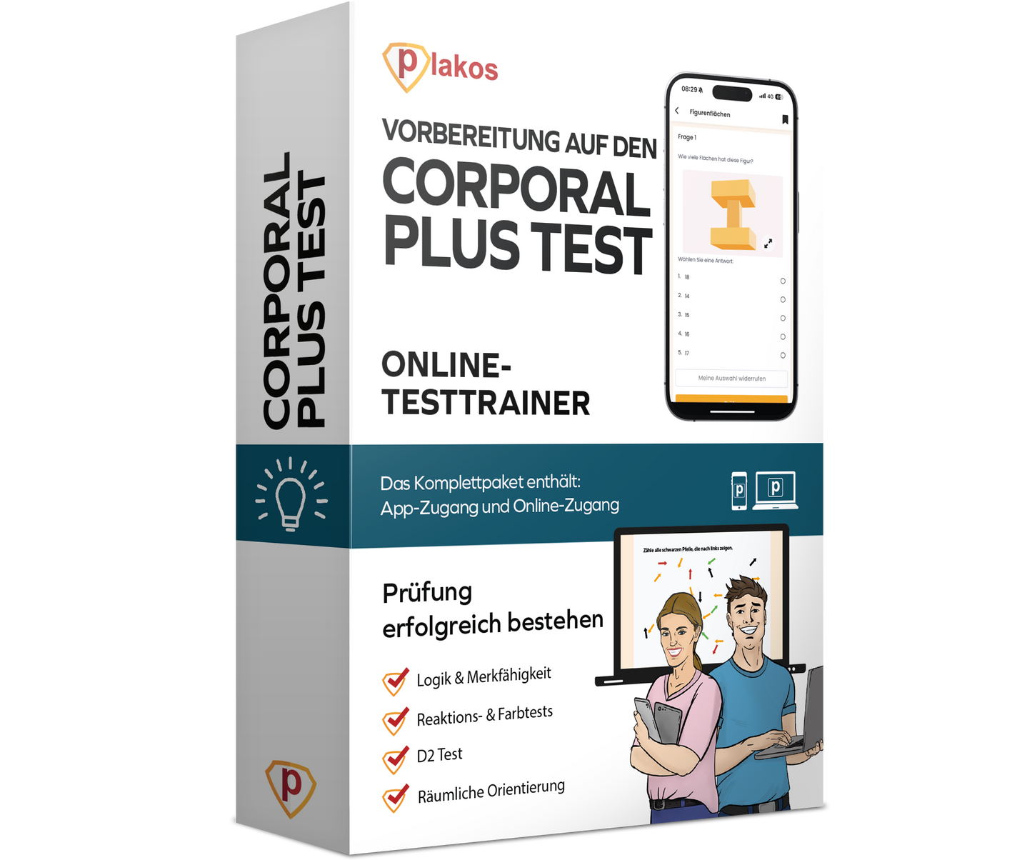 Vorbereitung für den Corporal Plus® Test 2026 Online Testtrainer