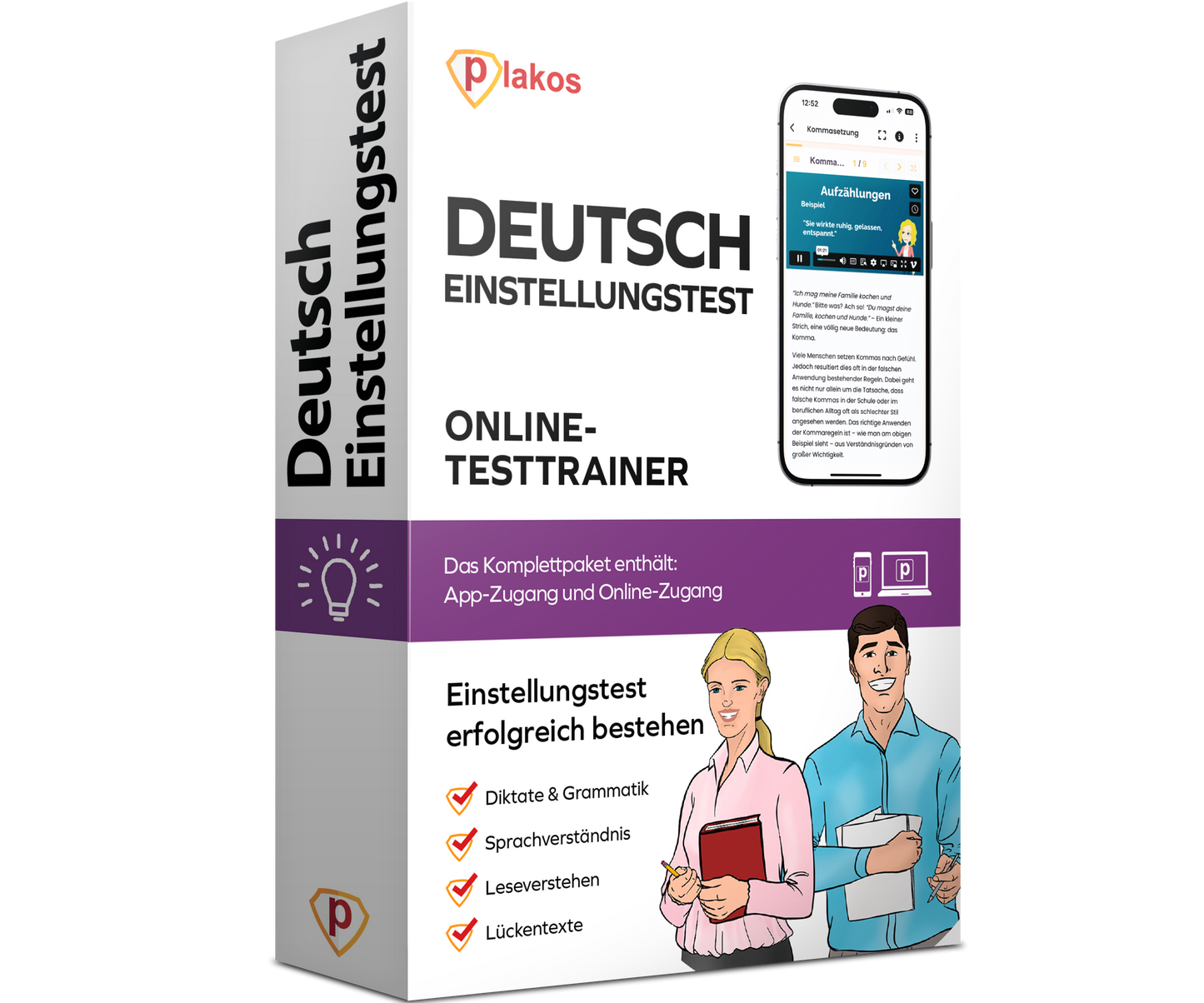 Einstellungstest Deutsch 2026 Online Testtrainer Komplettpaket