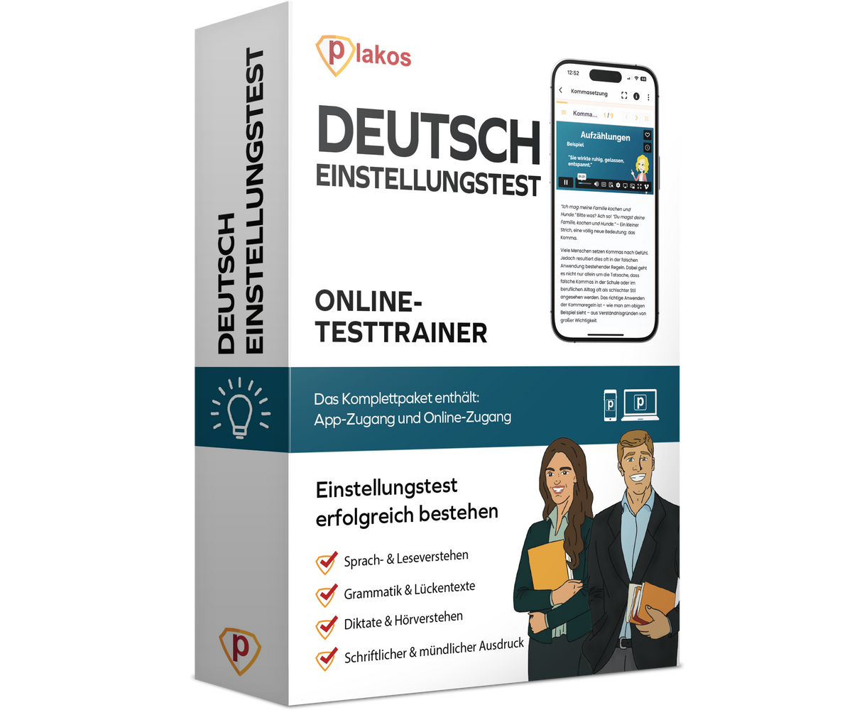 Einstellungstest Deutsch 2026 Online Testtrainer Komplettpaket
