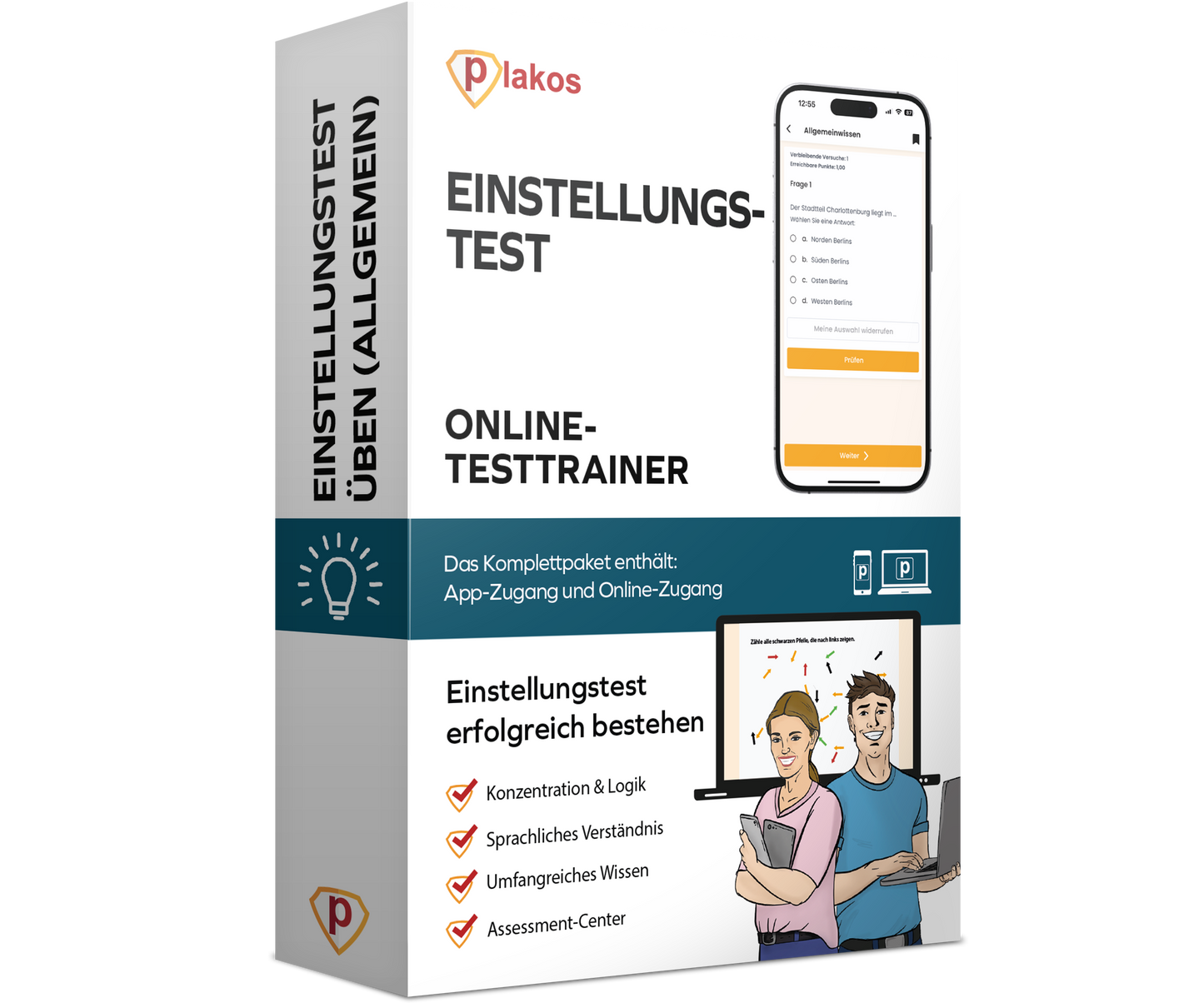 Einstellungstest üben (allgemein) 2026 Online Testtrainer
