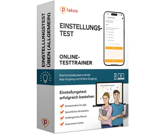 Einstellungstest üben (allgemein) 2026 Online Testtrainer