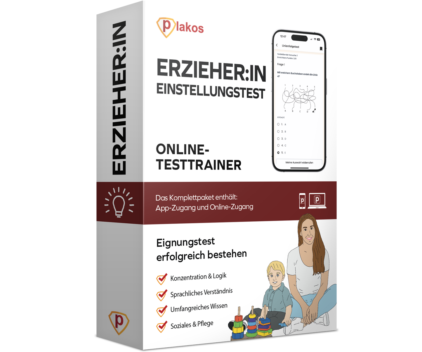 Eignungstest Erzieherin / Erzieher 2026 Online Testtrainer