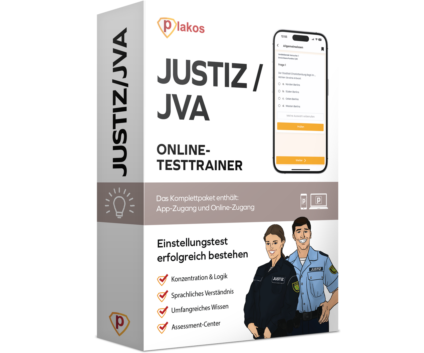 Justiz / JVA Einstellungstest 2026 Online Testtrainer