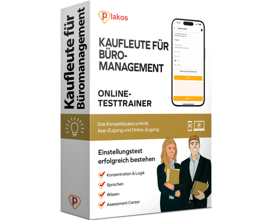 Einstellungstest Kauffrau für Büromanagement 2026 Online Testtrainer
