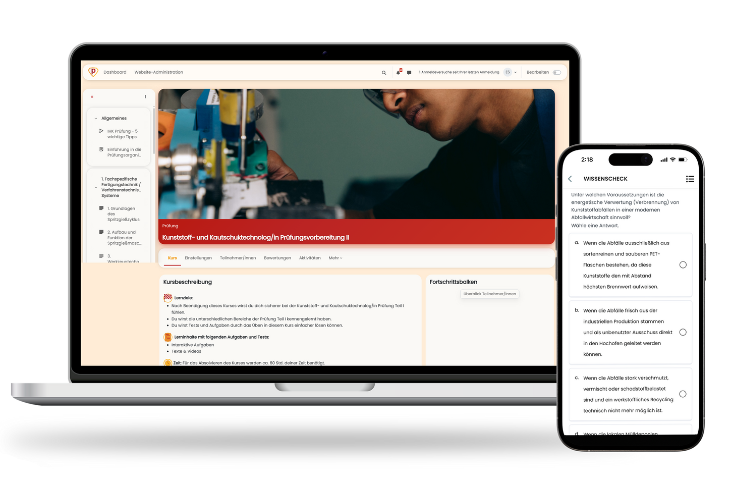Kunststoff- und Kautschuktechnologe Teil 2 2026 Online Testtrainer
