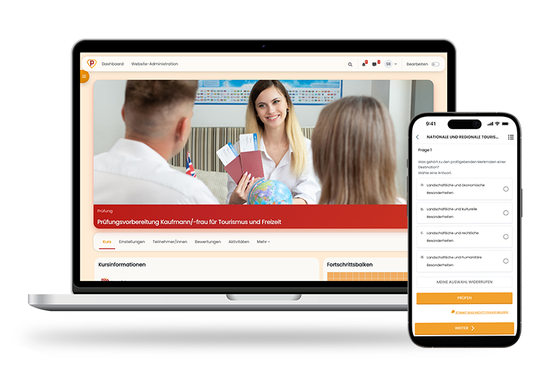 Prüfungsvorbereitung Kaufmann/-frau für Tourismus und Freizeit (IHK) 2026 Online Testtrainer