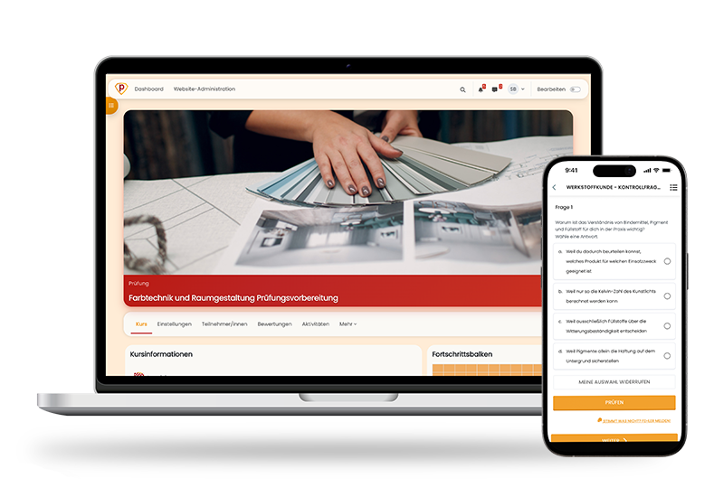 Farbtechnik und Raumgestaltung 2026 Online Testtrainer