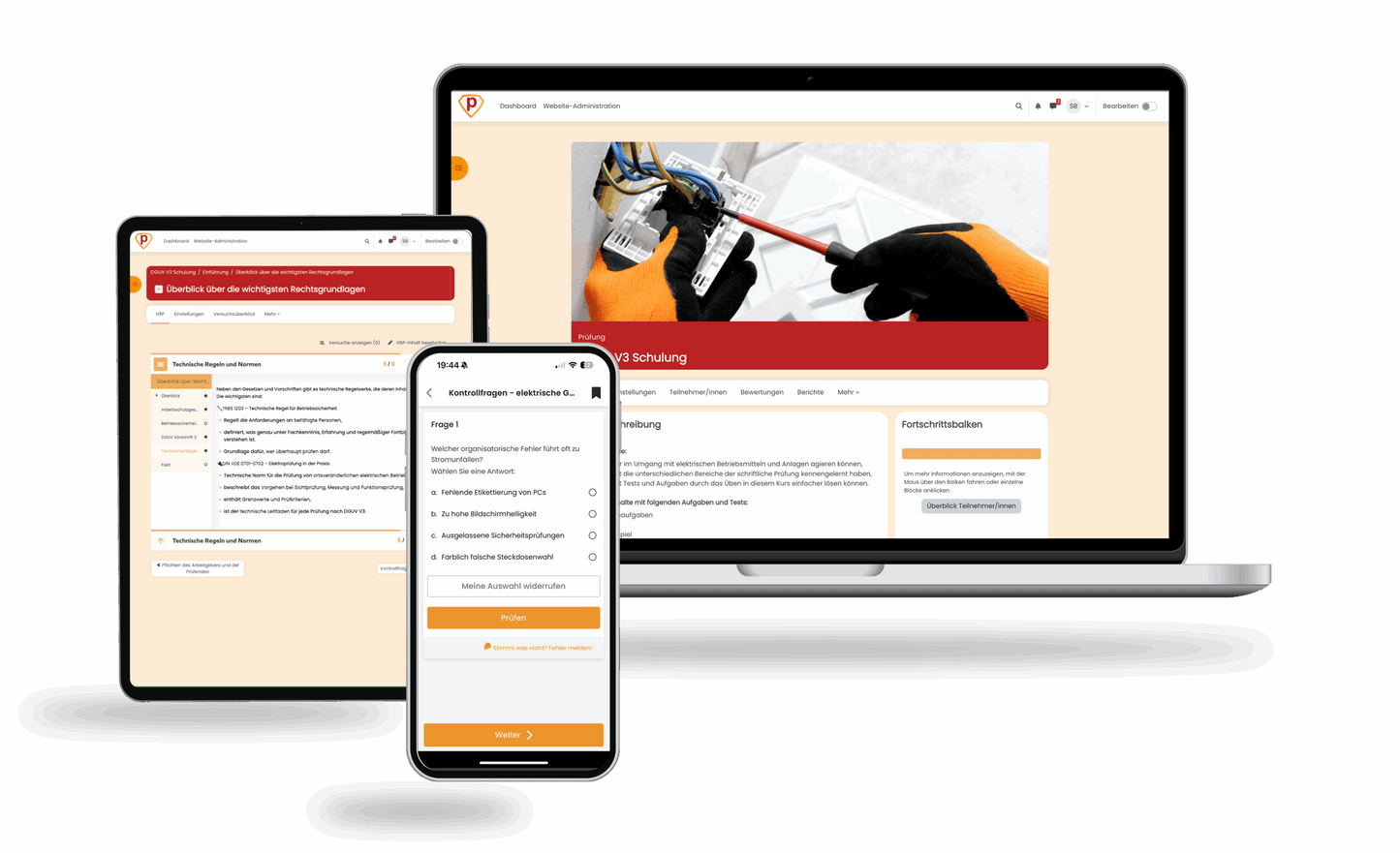 DGUV V3 Schulung 2026 Online Testtrainer