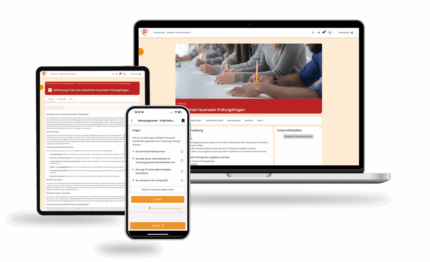 Feuerwehr Maschinist Prüfung 2026 Online Testtrainer
