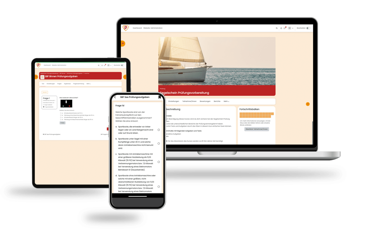 Segelschein Prüfungsvorbereitung 2026 Online Testtrainer