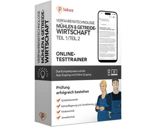 Verfahrenstechnologe Mühlen- und Getreidewirtschaft Prüfungsvorbereitung 2026 Online Testtrainer