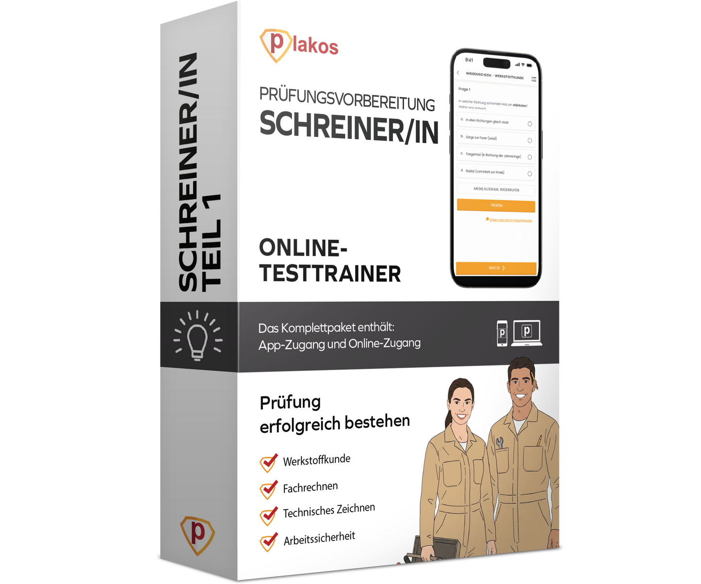 Schreiner/in Abschlussprüfung 2026 Online Testtrainer