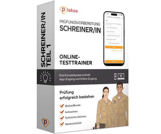 Schreiner/in / Tischler/in Zwischenprüfung & Abschlussprüfung 2026 Online Testtrainer