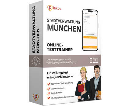 Stadt München Einstellungstest 2026 Online Testtrainer Komplettpaket