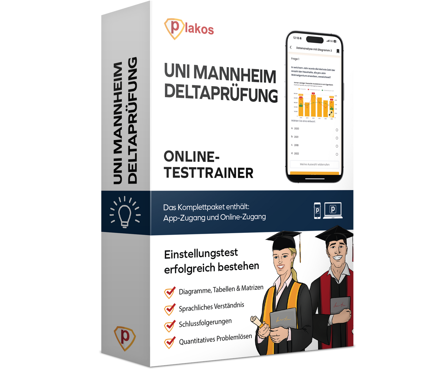 Uni Mannheim Deltaprüfung 2026 Online Testtrainer Komplettpaket