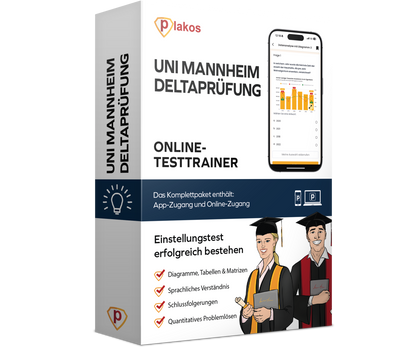 Uni Mannheim Deltaprüfung 2026 Online Testtrainer Komplettpaket