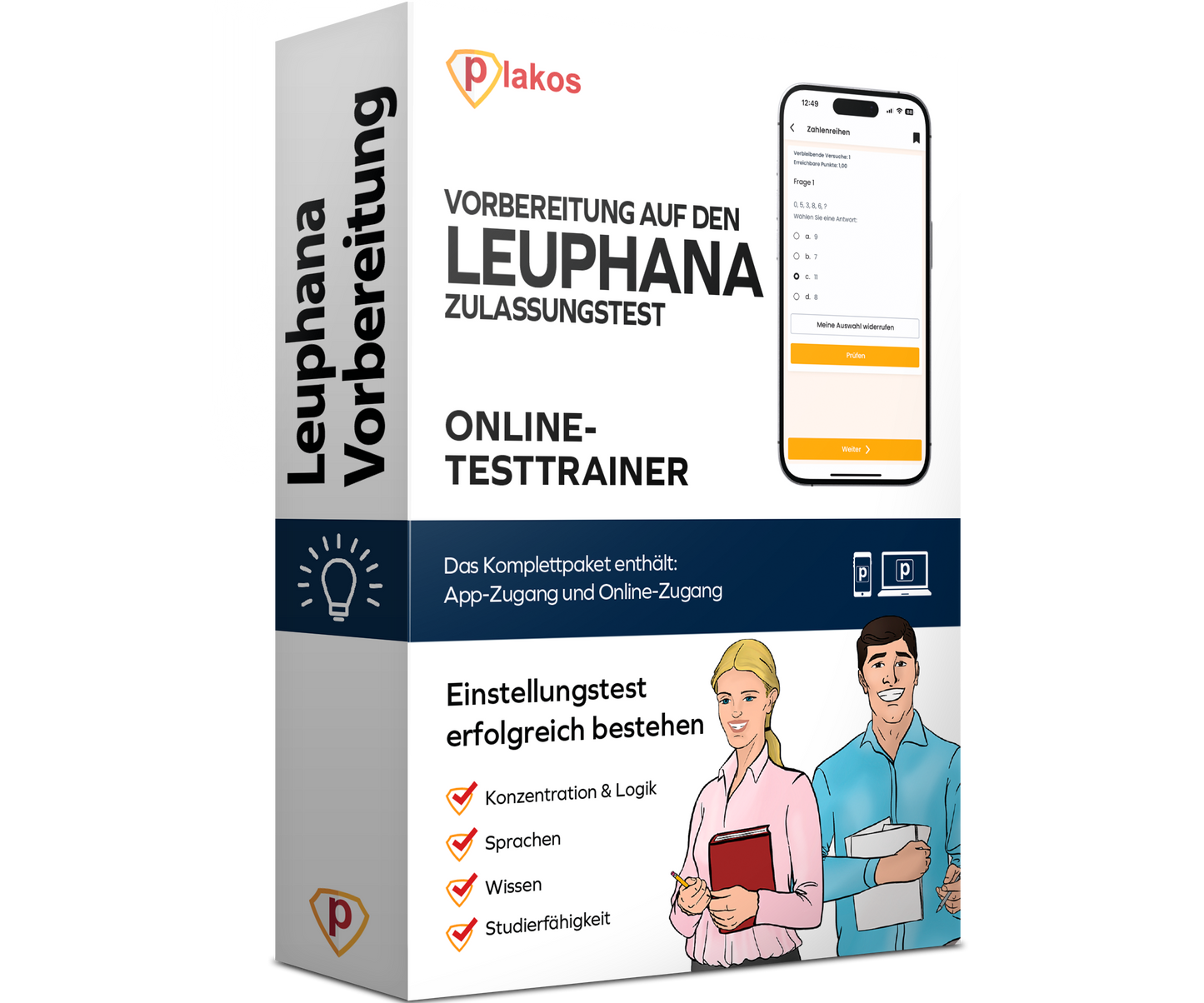 Vorbereitung für den Leuphana Zulassungstest 2026 Online Testtrainer