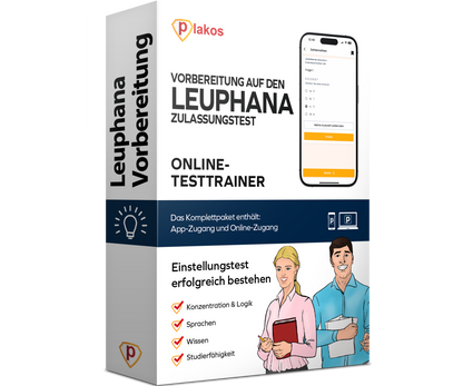 Vorbereitung für den Leuphana Zulassungstest 2026 Online Testtrainer