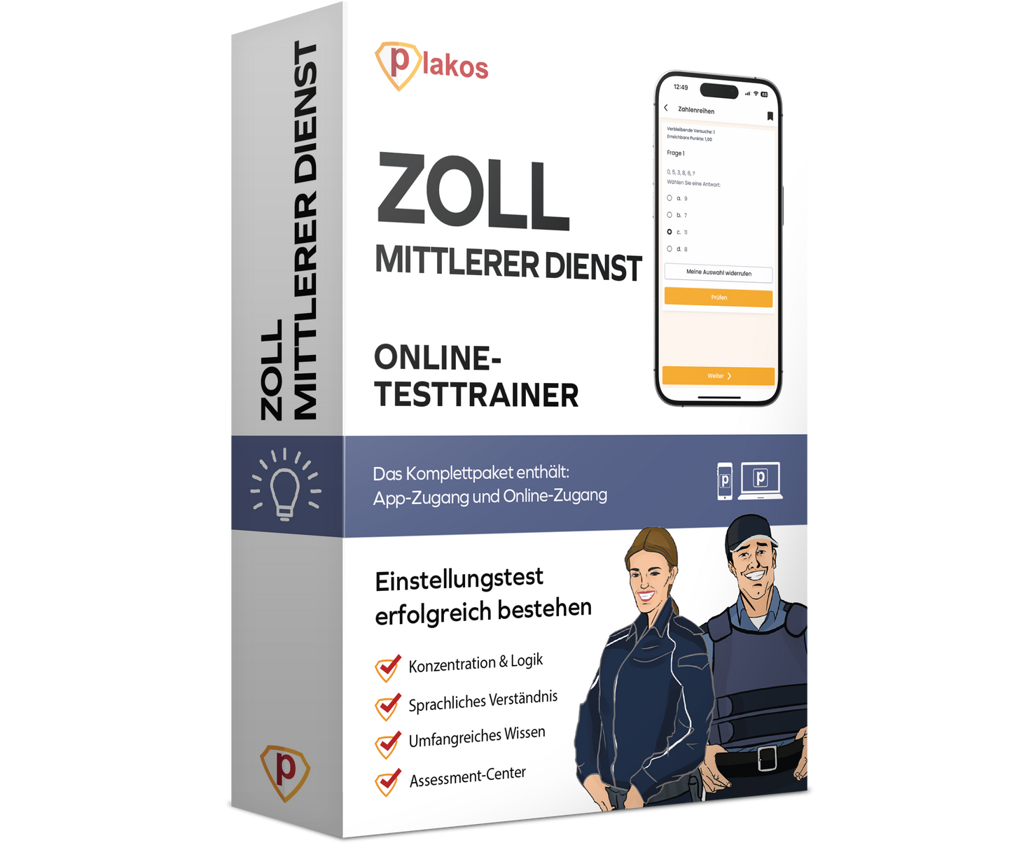 Zoll Mittlerer Dienst Einstellungstest 2026 Online Testtrainer